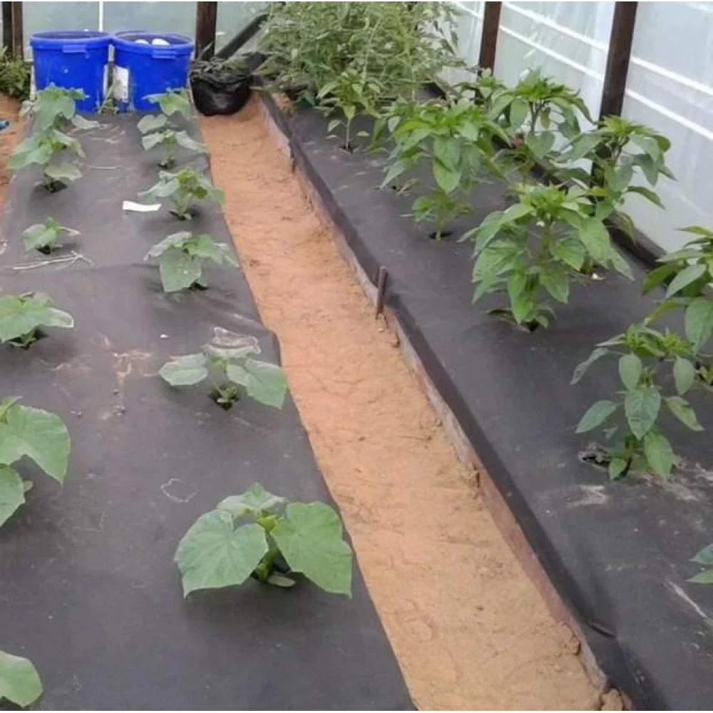 Геотекстиль/агроволокно П-110 (3,2*25м) - чорний/// GARDEN FLORA (Польща)