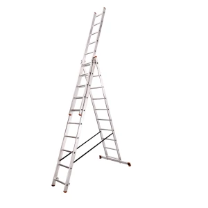 Изображение товара -  Алюминиевая трёхсекционная лестница SCALA.TOP FLEXIREACH 3x10 ступеней