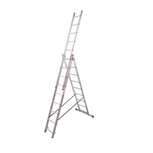 Изображение товара -  Алюминиевая трёхсекционная лестница SCALA.TOP FLEXIREACH 3x9 ступеней